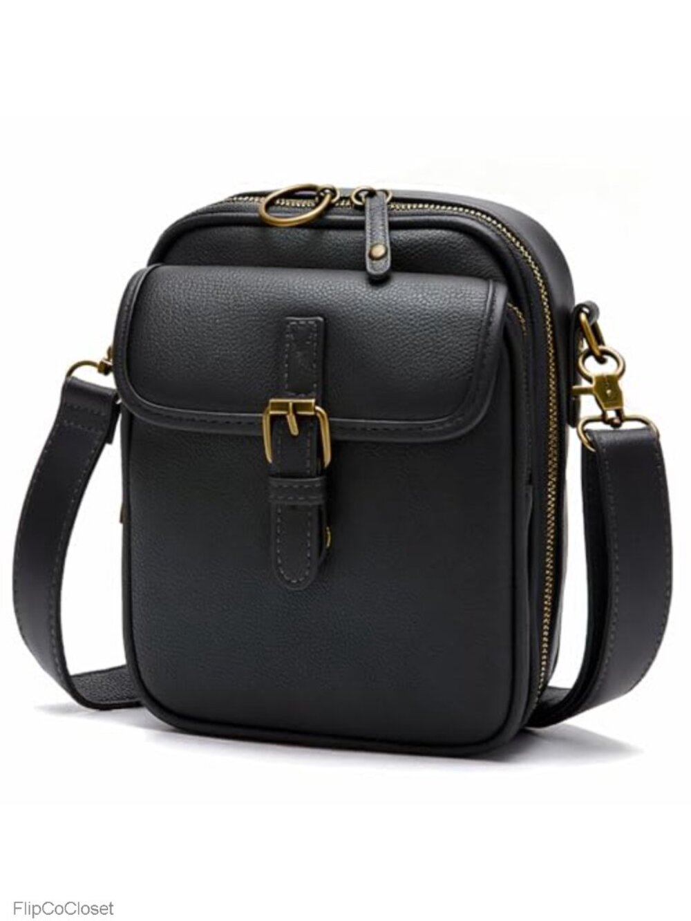 Small Vegan Leather Crossbody Bag Messenger Purse Anti Theft Wallet